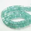 Natural Apatite Faceted Heishi Cube Beads Strand Length 11 Inches and Size 4.5mm approx.
